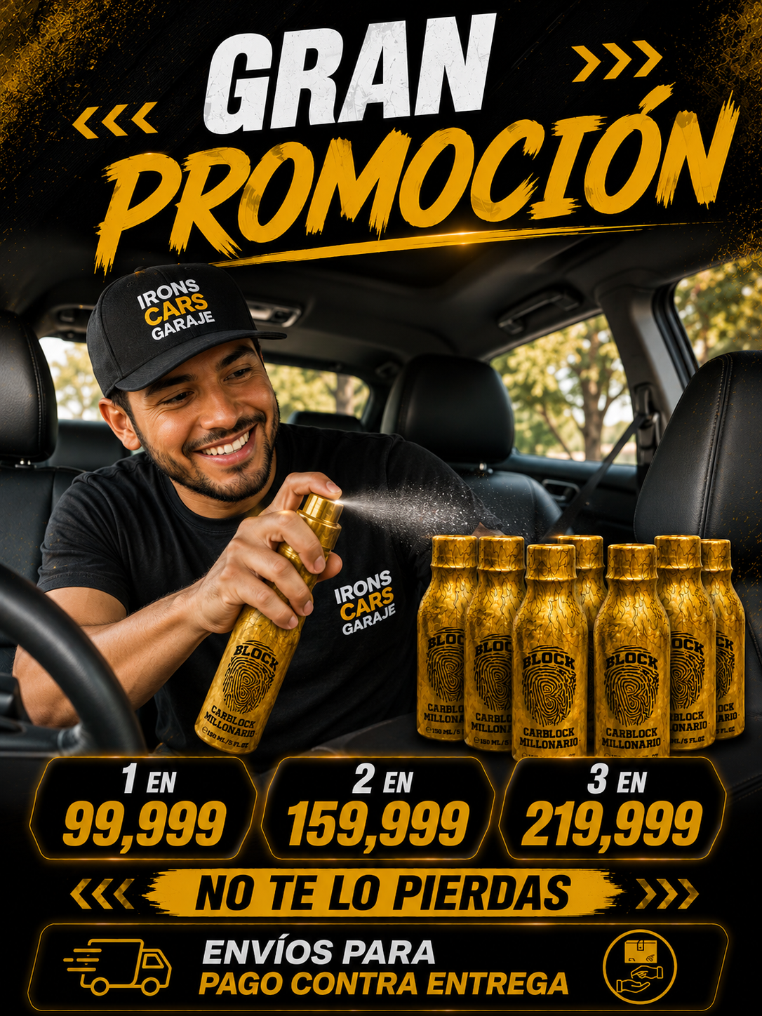 Car Block Carblock Millonario aplicado dentro de un carro por Iron's Cars Garage